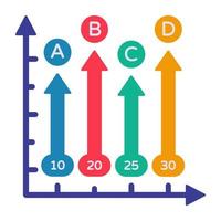 Premium-Download-Symbol des Balkendiagramms vektor