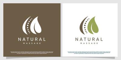 kiropraktisk logotypdesign för massage, terapi, hälsa och service premium vektor del 7