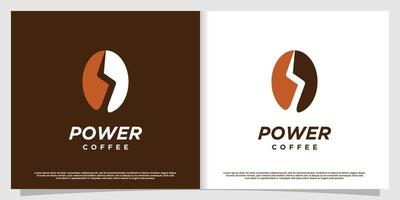 kaffe logotyp med kreativa element premium vektor del 1