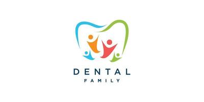 familjen dental logotyp med mänsklig abstrakt stil premium vektor del 2