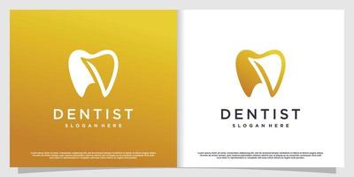 Dental-Logo-Design mit Premium-Vektor-Teil 6 im kreativen Elementstil