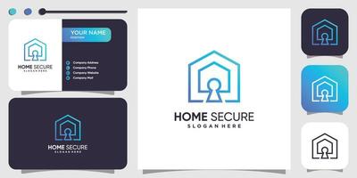 Home Secure Logo-Konzept mit modernem Premium-Vektor im einzigartigen Stil vektor