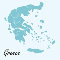 doodle frihandsritning av Grekland karta. vektor