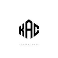 kac-Buchstaben-Logo-Design mit Polygonform. kac-polygon- und würfelform-logo-design. KAC Sechseck-Vektor-Logo-Vorlage in weißen und schwarzen Farben. kac-monogramm, geschäfts- und immobilienlogo. vektor