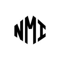 nmi-Buchstaben-Logo-Design mit Polygonform. NMI Polygon- und Würfelform-Logo-Design. nmi Sechseck-Vektor-Logo-Vorlage in weißen und schwarzen Farben. nmi-monogramm, geschäfts- und immobilienlogo. vektor