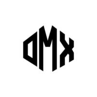 Omx-Buchstaben-Logo-Design mit Polygonform. Omx Polygon- und Würfelform-Logo-Design. Omx Sechseck-Vektor-Logo-Vorlage in weißen und schwarzen Farben. Omx-Monogramm, Geschäfts- und Immobilienlogo. vektor