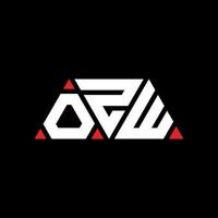ozw Dreiecksbuchstaben-Logo-Design mit Dreiecksform. ozw-Dreieck-Logo-Design-Monogramm. ozw-Dreieck-Vektor-Logo-Vorlage mit roter Farbe. ozw dreieckiges Logo einfaches, elegantes und luxuriöses Logo. ozw vektor