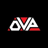 OVP-Dreieck-Buchstaben-Logo-Design mit Dreiecksform. OVP-Dreieck-Logo-Design-Monogramm. OVP-Dreieck-Vektor-Logo-Vorlage mit roter Farbe. ovp dreieckiges Logo einfaches, elegantes und luxuriöses Logo. ovp vektor