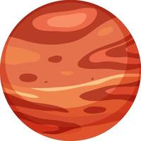 mars planet oder roter planet isoliert vektor