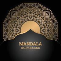 Luxus-Mandala-Vektor mit goldenem Hintergrund vektor