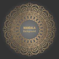 Luxus-Mandala-Vektor mit goldenem Hintergrund vektor