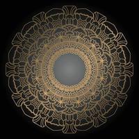 Luxuriöses dekoratives Mandala-Design in goldener Farbe, Arabesken-Musterhintergrund vektor