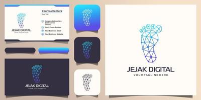 Trail digitale Logo-Template-Designs, Symbole, Icons, Designs vektor