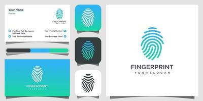 Fingerabdruck-Vektor-Symbol-Illustration. Logodesign, Symbol und Visitenkarte vektor