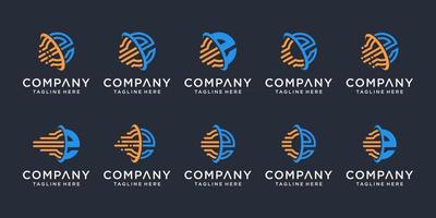 satz kreativer monogrammbuchstabe e-logo-designvorlage. ikonen für das geschäft von luxus, elegant, einfach. vektor