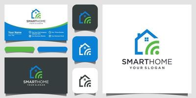 Smart-Home-Tech-Logo-Vektor. Logodesign, Symbol und Visitenkarte vektor