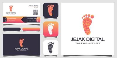 Trail digitale Logo-Template-Designs, Symbole, Icons, Designs vektor