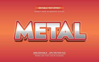 metall 3d bearbeitbarer texteffekt vektor