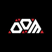 Oom Dreiecksbuchstaben-Logo-Design mit Dreiecksform. OOM-Dreieck-Logo-Design-Monogramm. OOM-Dreieck-Vektor-Logo-Vorlage mit roter Farbe. oom dreieckiges Logo einfaches, elegantes und luxuriöses Logo. om vektor