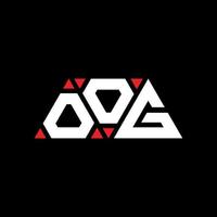 Oog-Dreieck-Buchstaben-Logo-Design mit Dreiecksform. Oog-Dreieck-Logo-Design-Monogramm. Oog-Dreieck-Vektor-Logo-Vorlage mit roter Farbe. oog dreieckiges Logo einfaches, elegantes und luxuriöses Logo. oog vektor