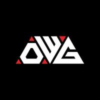 owg-Dreieck-Buchstaben-Logo-Design mit Dreiecksform. owg-Dreieck-Logo-Design-Monogramm. owg-Dreieck-Vektor-Logo-Vorlage mit roter Farbe. owg dreieckiges Logo einfaches, elegantes und luxuriöses Logo. owg vektor