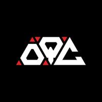 oqc Dreiecksbuchstaben-Logo-Design mit Dreiecksform. Oqc-Dreieck-Logo-Design-Monogramm. oqc-Dreieck-Vektor-Logo-Vorlage mit roter Farbe. oqc dreieckiges Logo einfaches, elegantes und luxuriöses Logo. oqc vektor