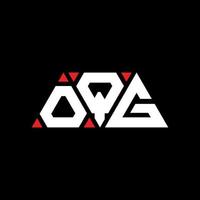 oqg Dreiecksbuchstaben-Logo-Design mit Dreiecksform. Oqg-Dreieck-Logo-Design-Monogramm. oqg-Dreieck-Vektor-Logo-Vorlage mit roter Farbe. oqg dreieckiges Logo einfaches, elegantes und luxuriöses Logo. oqg vektor