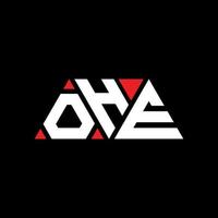 Ohe Dreiecksbuchstaben-Logo-Design mit Dreiecksform. Ohe Dreieck-Logo-Design-Monogramm. Ohe Dreieck-Vektor-Logo-Vorlage mit roter Farbe. Ohe dreieckiges Logo einfaches, elegantes und luxuriöses Logo. oh vektor