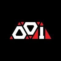 ooi-Dreieck-Buchstaben-Logo-Design mit Dreiecksform. ooi-Dreieck-Logo-Design-Monogramm. Ooi-Dreieck-Vektor-Logo-Vorlage mit roter Farbe. ooi dreieckiges Logo einfaches, elegantes und luxuriöses Logo. ooi vektor