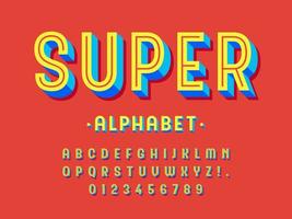 modernes trendiges 3D-Alphabet-Design