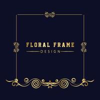 Vintage Flourish Ornament Rahmen Vektor Goldfarbe für Banner, Tapeten, Einladungskarte