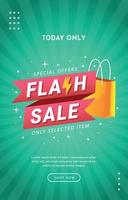 flash försäljning affisch banner mall koncept vektor