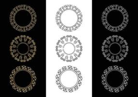 Dekorations- und Ornamentelemente auf weißem Hintergrund. florale Verzierung. vektor