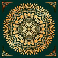 luxuriöser arabischer Mandala-Hintergrund vektor