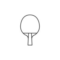 disposition satsning och boll tennis bord vektor ikon på vit bakgrund