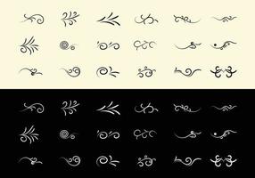 vektor illustration uppsättning gränsen kalligrafiska och avdelare dekorativa och dekorativa monogram och kalligrafiska gränser.