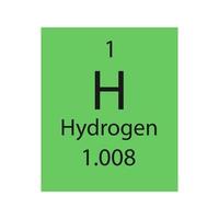 Wasserstoff-Symbol. chemisches Element des Periodensystems. Vektor-Illustration. vektor