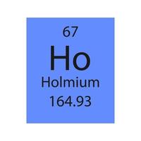 Holmium-Symbol. chemisches Element des Periodensystems. Vektor-Illustration. vektor