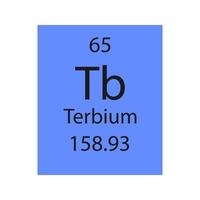 Terbium-Symbol. chemisches Element des Periodensystems. Vektor-Illustration. vektor