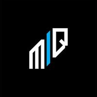 mq Brief Logo kreatives Design mit Vektorgrafik vektor