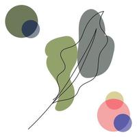 Blattlinien Logodesign, Hintergrundsymbole Kunstwerke Kunstwerke Farben Pastell vektor