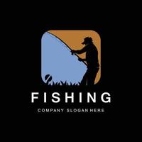 Fischerei-Logo-Design, Fischjagd-Vektorillustration vektor