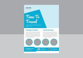 Reise-Flyer-Template-Design. urlaubssommerreise- und tourismusflyer. Tour-Flyer-Vorlage. Cover, Poster, Flyer-Design. vektor