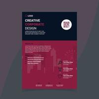 kreative und moderne Business-Flyer-Vorlage kostenloser Vektor. grüne Flyer Broschüre Faltblatt Poster Cover Design-Layout-Vektor-Vorlage im A4-Format - Vektor