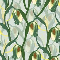 Nahtloser Pflanzenmusterhintergrund mit abstrakten Wildblumen, Grußkarte oder Stoff vektor