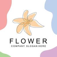 florales Logo-Design, Vektorillustrations-Stillinie Symbol abstrakte Kunstwerke vektor