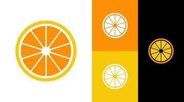 zitrone orange obst natur lebensmittelmarke logo design vektor