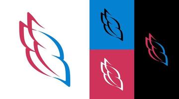 eb monogram brev med vingar fitness företag varumärke logotyp design vektor