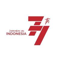 logo zum indonesischen unabhängigkeitstag vektor
