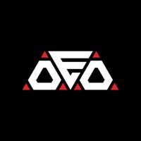 oeo-Dreieck-Buchstaben-Logo-Design mit Dreiecksform. Oeo-Dreieck-Logo-Design-Monogramm. Oeo-Dreieck-Vektor-Logo-Vorlage mit roter Farbe. oeo dreieckiges Logo einfaches, elegantes und luxuriöses Logo. öö vektor